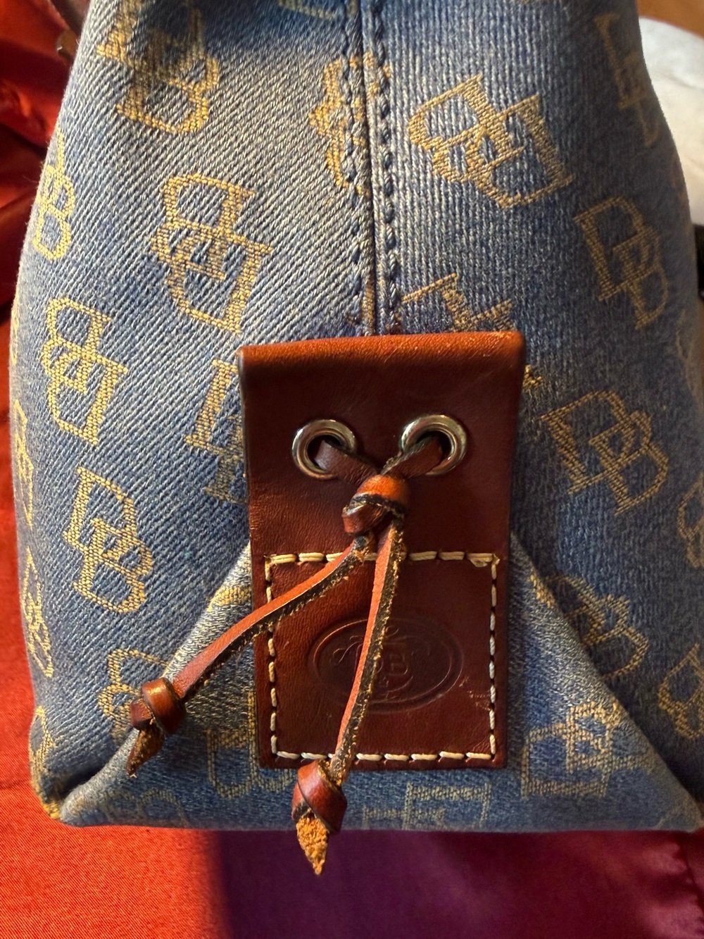Dooney & Bourke Blue Denim Logo Shoulder Bag with Wallet and Wristlet - Picture 10 of 16